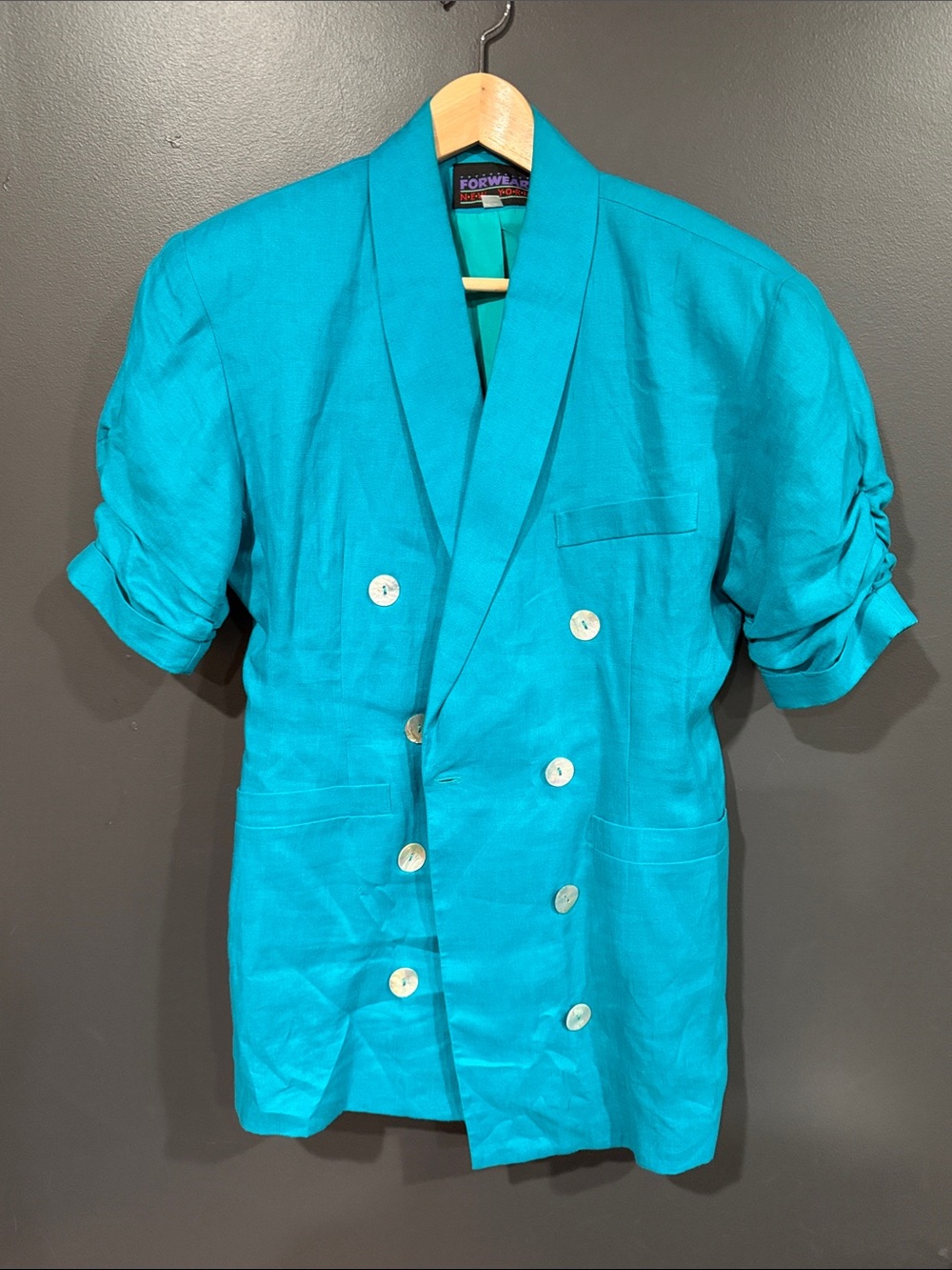 Forwear New York Double-Breasted Short-Sleeve Blazer